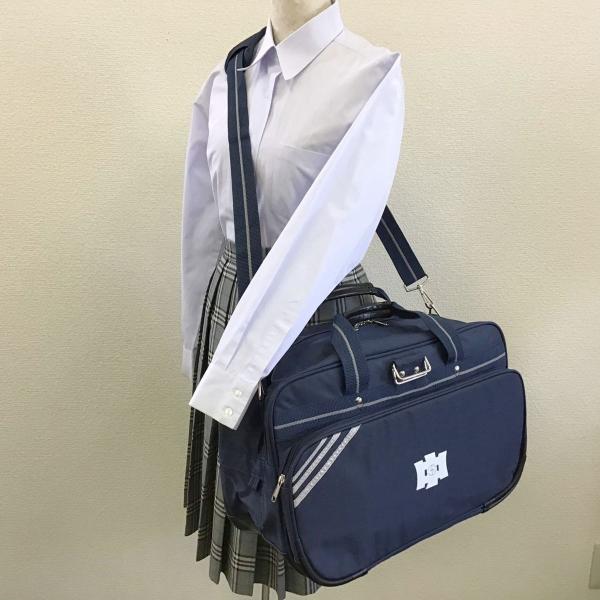 新品) 大阪府 玉川中学校 スクールバッグ 横長型 3WAY式 /ショルダー