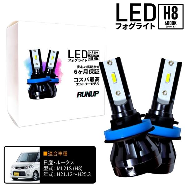 マツダ ビアンテ CC系 LED フォグライト フォグランプ H11 ホワイト 6000K 保証付き