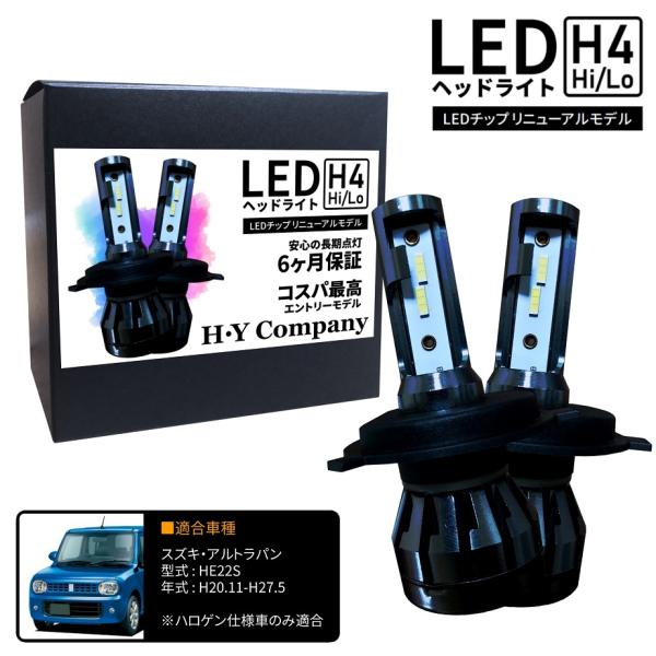 スズキ アルトラパン HE22S ハロゲンヘッドライトインナー ブラックUS仕様 スズキ アルトラパン HE22S LEDヘッドライト H4 Hi/Lo 6000K 8000LM 2