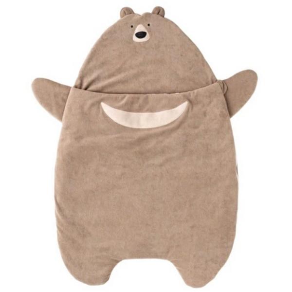ミニパイル製中綿入りスリーピングバッグ　寝袋が新登場！くまさんの中に潜り込んでぬくぬくと暖かに眠ることが出来る寝袋です。ミニパイル製ですので肌触りはとっても柔らかで吸水性のも優れた素材となっています。中綿入りですので、敷き布団やお昼寝マット...