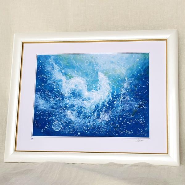 【貴重・大型】点描画 アート作品 額縁付き 貴重・大型】点描画 アート作品 額縁付き