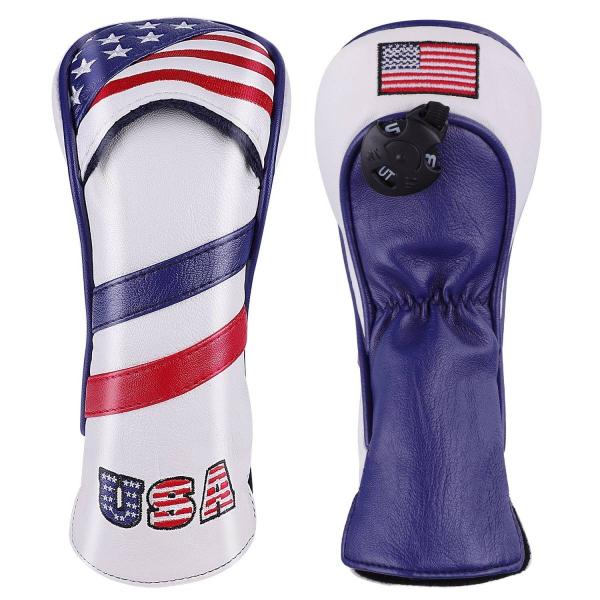ウッドFW 3 5 用  ヘッドカバー 米国旗柄 USA Flag カスタムデザイン フェアウェイウッド 3番 5番 セット 送料無料