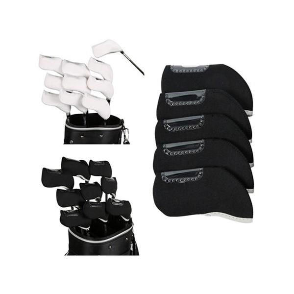 ゴルフヘッドカバー アイアンカバー アイアン用　ネオプレーン製 伸縮性 番手見える 10点セット