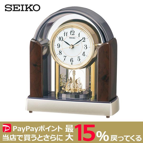 SEIKO（セイコー） 電波クロック 16曲メロディ 回転飾り 置時計 : HD