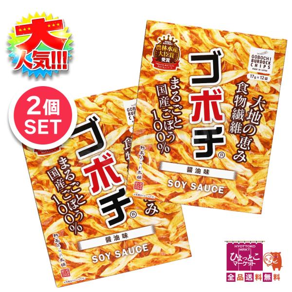 ☆2個セット☆【話題の健康スナック】ゴボチ ごぼうチップス 醤油味