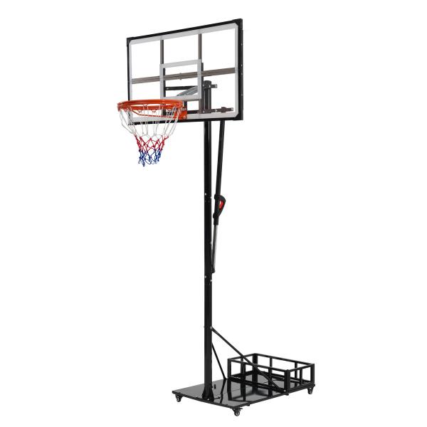 【幅広い高さ調節可能　もっと簡単！】 【ワンタッチ】で、簡単にグリップを握って押す/引くだけの高さ調節なので、女性や子供でも楽に高さが変えられます。12段階高さ調節 ミニバス対応※リングまでの高さ 164~~305cm家族全員にもオススメで...