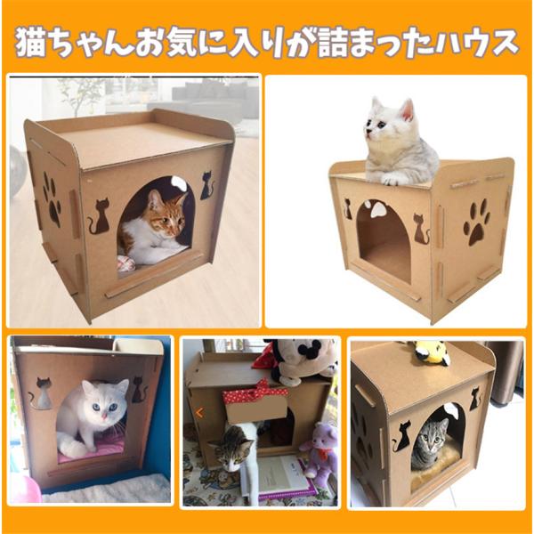 猫用 猫ハウス キャットハウス ダンボールハウス 猫箱 猫ハウス 猫 