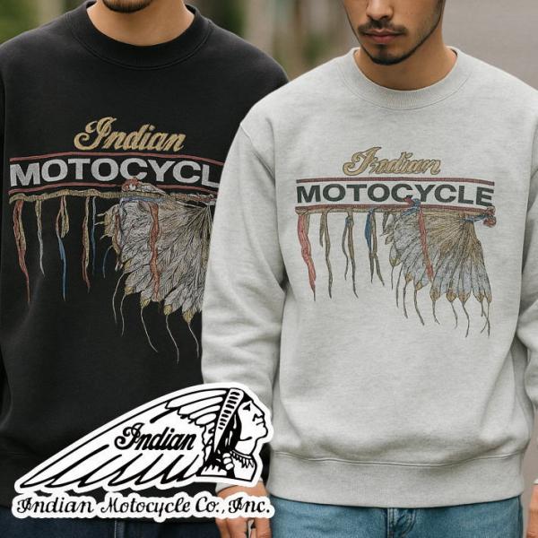 Indian Motocycle インディアン スウェット トレーナー メンズ レディース  sweat printed プリント ブランド IC-3011 7986580 送料無料 Indian Motocycle インディアン スウェット トレーナー メンズ