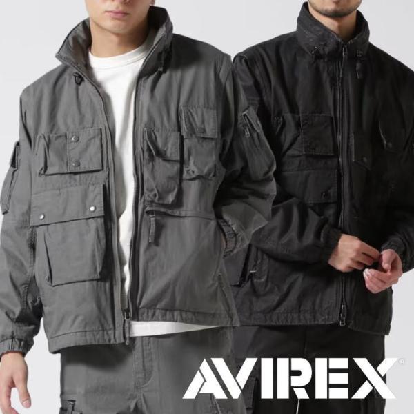 AVIREX ジャケット ベスト メンズ 正規品 ブランド Y_U 7835152004 ★REVM 7986806 PIGMENT 2WAY CARRIER JACKET / ピグメント 2ウェイ キャリア ジャケット