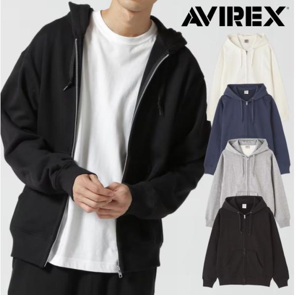 AVIREX パーカー フルジップパーカー スウェット ジャージ 裏起毛 メンズ レディース アヴィレックス Y_U 7833931005 ★REVM 7986902 DAILY/デイリー