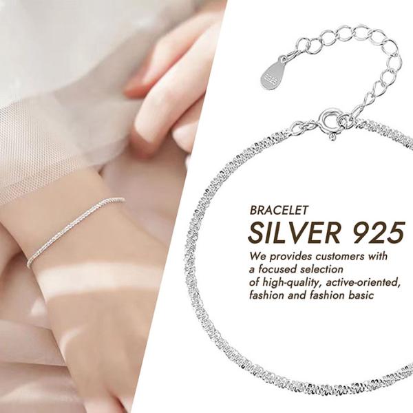 シルバー925 ブレスレット レディース つけっぱなし NEK ★REVM 7987171 お守り ブレス チェーン アクセサリー キラキラ シルバー