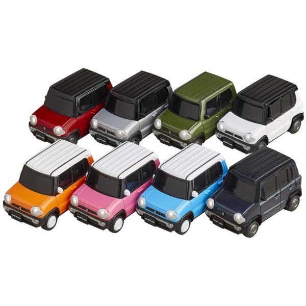 ミニチュア キューブ miniQ デフォルメ 軽自動車コレクション ハスラー編 ABS/PVC製 塗装済み 完成品 8個入 BOX ミニチュア キューブ miniQ デフォルメ 軽自動車コレクション