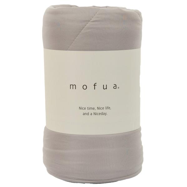 AQUA(アクア) mofua(モフア) 掛け布団 肌掛け キルトケット グレージュ セミダブル ふんわり 雲に包まれる やわらか 極細 ニット生地