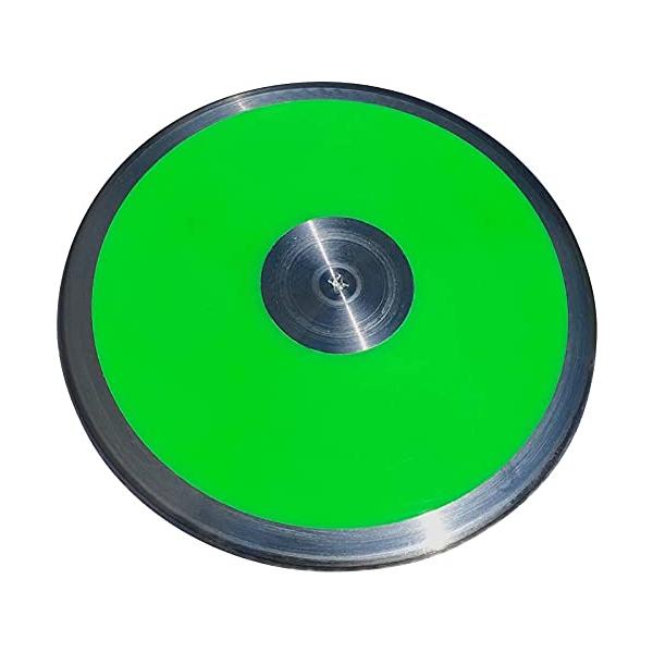fieldlabo 円盤投げ 円盤 練習用 陸上競技 赤 黄色 緑 1kg 2kg ナイロン樹脂製 (1KG, 緑)