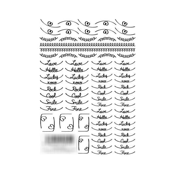 Tsumekira ツメキラ ネイルシール ツメッセージ ライン ブラック Nn Msg 302 簡単 ネイルステッカー かわいい Www Nlqp Com