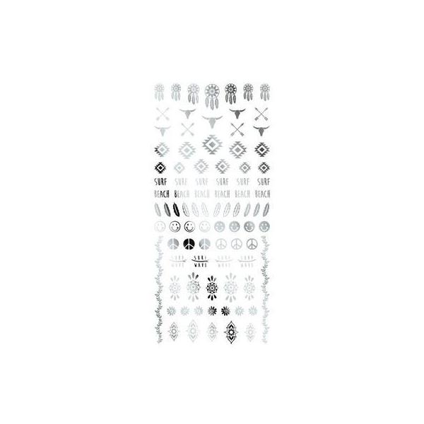 Tsumekira ツメキラ ネイルシール Californiastyle シルバー Sg h 101 貼るだけ おしゃれ セルフネイル Unipymes Com