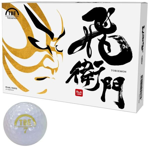 TOBIEMON ゴルフボール パール 箱入り R&A公認球 1ダース(12球入り) ホワイト T-2PW