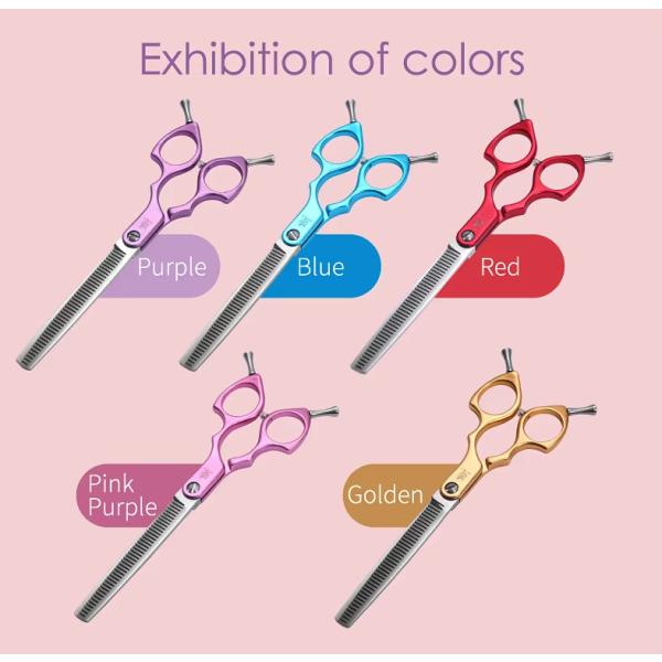 ペット用スキバサミ セニングシザー 440C鋼 超軽量41g 6.5インチ