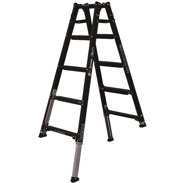 ALINCO アルインコ 伸縮脚付 はしご兼用脚立 PRW150BK 5尺 両面