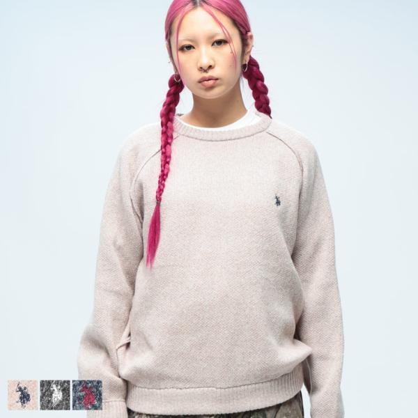 U.S. POLO ASSN.（ユーエスポロアッスン） ラグラン クルーネック