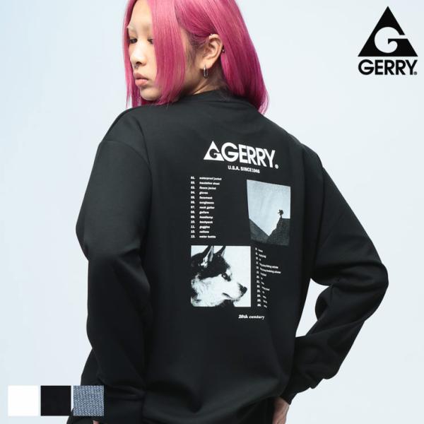 GERRY ジェリー ダンボールニット バックフォト クルーネック トレーナー GE26AW01
