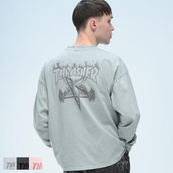 THRASHER (スラッシャー) バックプリント ロゴ 長袖 Tシャツ TH26SP05 ロンT メンズ レディース rgc_back