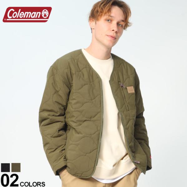 Coleman（コールマン） ナイロンブルゾン ノーカラー パテッド メンズ