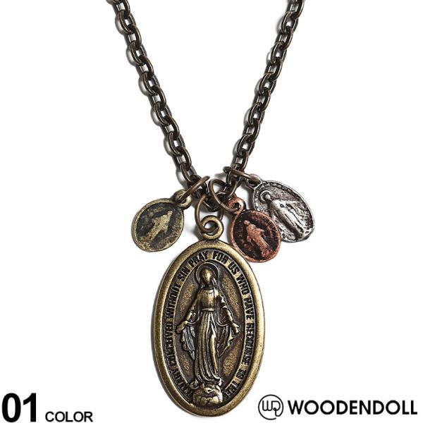 WOODEN DOLL (ウッディンドール) マリアモチーフ コインネックレス 韓国ファッション メンズ 男性 ユニセックス 小物 アクセ アクセサリー