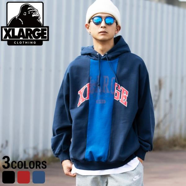 エクストララージ パーカー XLARGE 配色切り替え プルパーカー