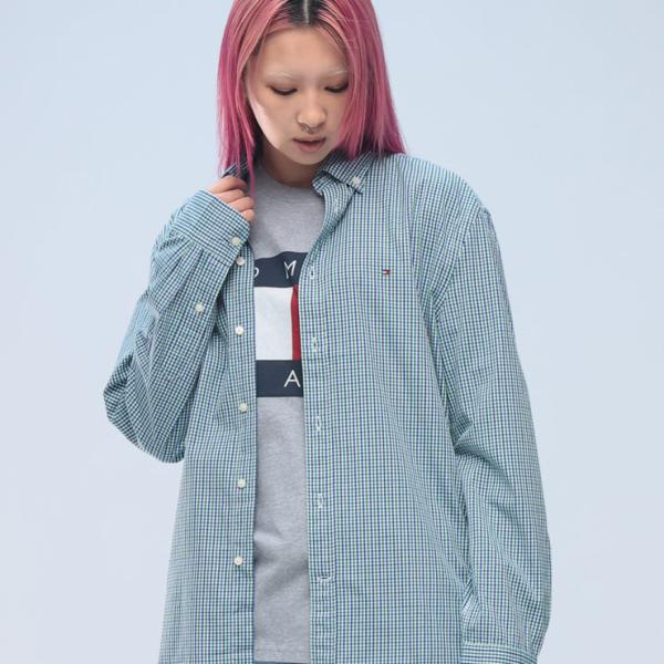 TOMMY HILFIGER トミーヒルフィガー ギンガムチェック ボタンダウン 長袖 シャツ MW0MW37548 メンズ トップス 羽織り