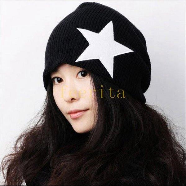 人気ブランド多数対象 帽子 ニット帽 ニット ニット帽子 星柄 ワンポイント 星 スター