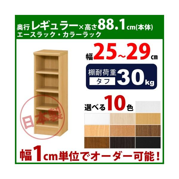 エースラック カラーラック 収納ラック 幅 25 29cm 奥行 時間指定不可 タフ 高 レギュラー 1cm 31cm 棚厚