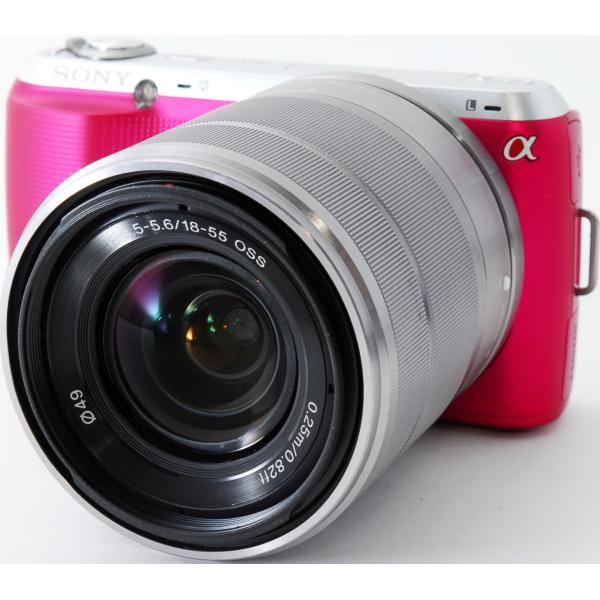 ソニー ミラーレス SONY α NEX-C3 レンズキット ピンク 中古 新品SDカード ＆ カメラバック付き 届いてすぐに使える 付属品充実 長期保証