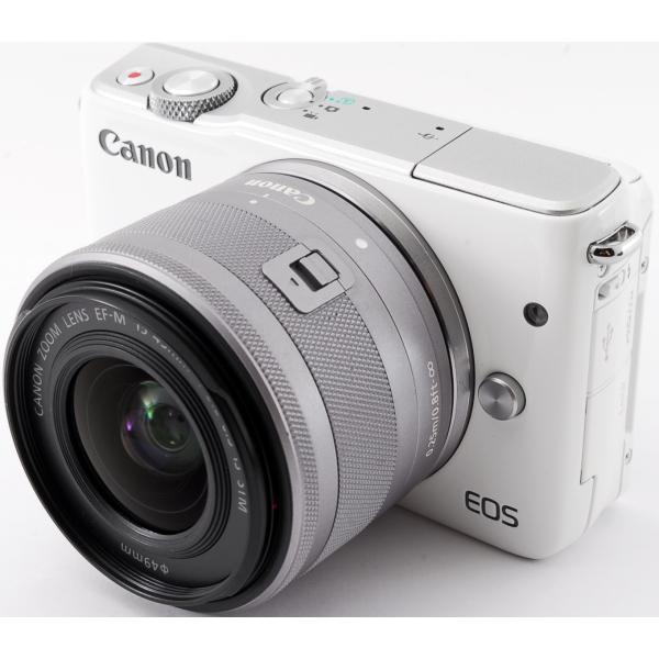 キヤノン ミラーレス一眼 CANON EOS M10 レンズキット ホワイト 中古