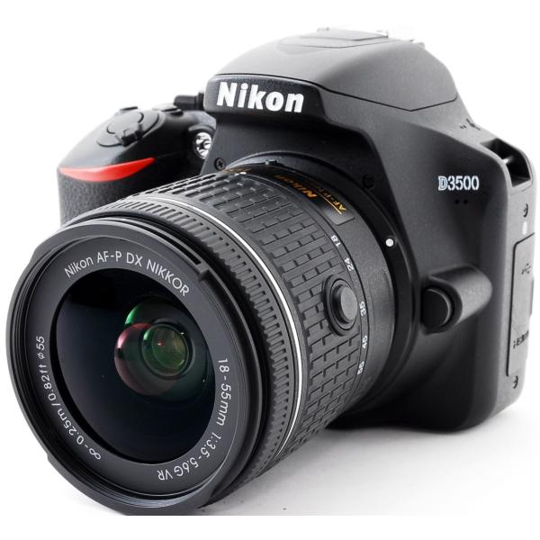 ニコン デジタル一眼 Nikon D3500 レンズキット 中古 美品 新品SDカード ＆ 予備バッテリー付き 届いてすぐに使える Bluetooth 搭載 スマホに送れる 長期保証