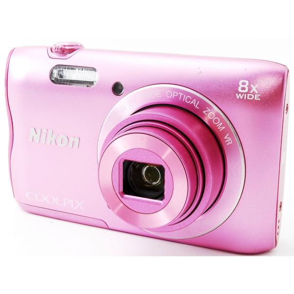 ニコン コンデジ Nikon COOLPIX A300 ピンク 中古 Wi-Fi搭載 SDカード付き 届いてすぐに使える