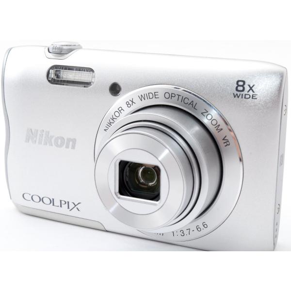 ニコン コンデジ Nikon COOLPIX A300 シルバー 中古 Wi-Fi搭載 SDカード付き 届いてすぐに使える