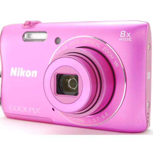 ニコン Nikon コンデジ COOLPIX S3700 ピンク Wi-Fi搭載 中古 SD 