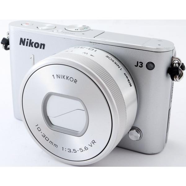 ニコン ミラーレス Nikon 1 J3 レンズキット シルバー スマホに