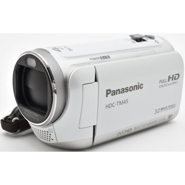【美品】Panasonic ビデオカメラ　HDC-TM45 ホワイト　動作確認済 Panasonic（パナソニック） ビデオカメラ Panasonic HDC-TM45 クリア