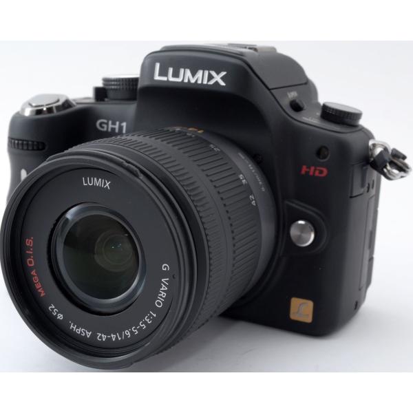 パナソニック ミラーレス Panasonic LUMIX DMC-GH1 レンズキット ブラック 中古 新品SDカード付き 届いてすぐに使える