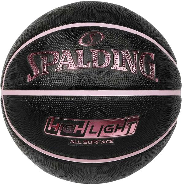 スポルディング SPALDING バスケットボール 7号 ハイライト ドーンピンク ラバー 85-449J バスケ ゴム 外用ラバー 26SS 部活 練習 一般 大学 高校 中学 正規品