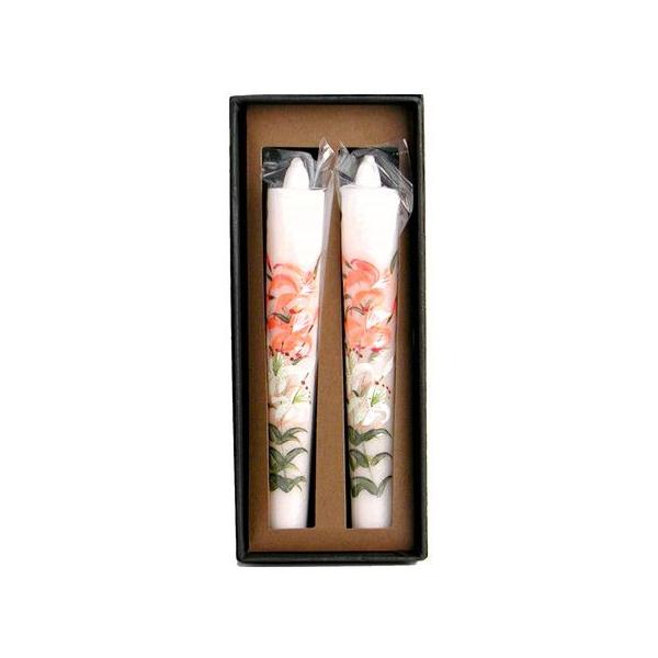 花ろうそく20丁(ゆり) 12cm 2本入 小池ろうそく店