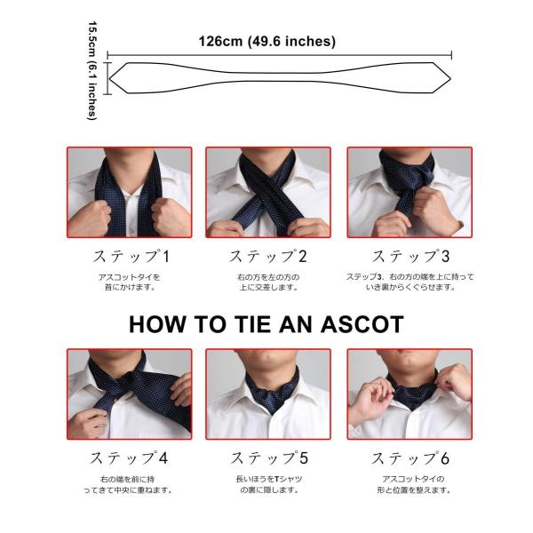 アスコットタイ メンズ 水玉 ドット チーフ セット ブラック 結婚式 フォーマル スカーフ 紳士 ビジネス ネッカチーフ ヒスデン Hisdern Revoke Teslathemes Com