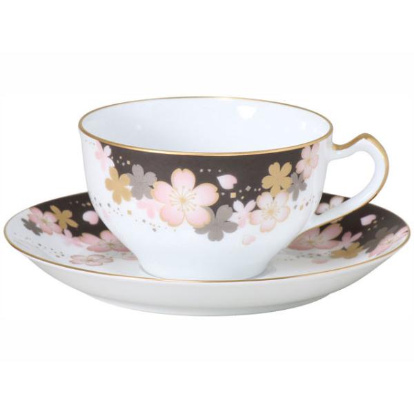 大倉陶園 桜シリーズ「友禅桜」 カップ＆ソーサー