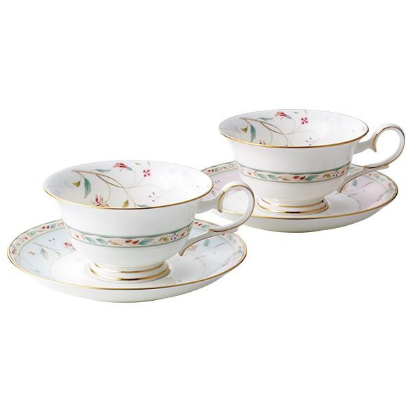 食器 カップ ノリタケ NORITAKE 花更紗 ティー・コーヒー碗皿ペアセット（色変り）