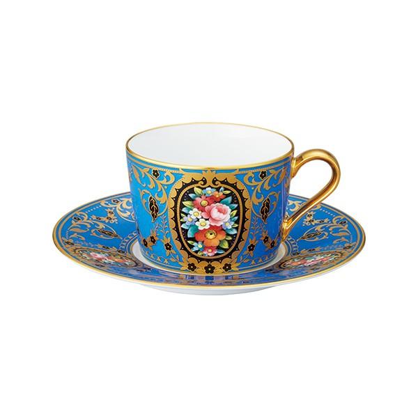 食器 カップ ノリタケ NORITAKE オマージュ コレクション カプチーノ碗皿（青絵花文）