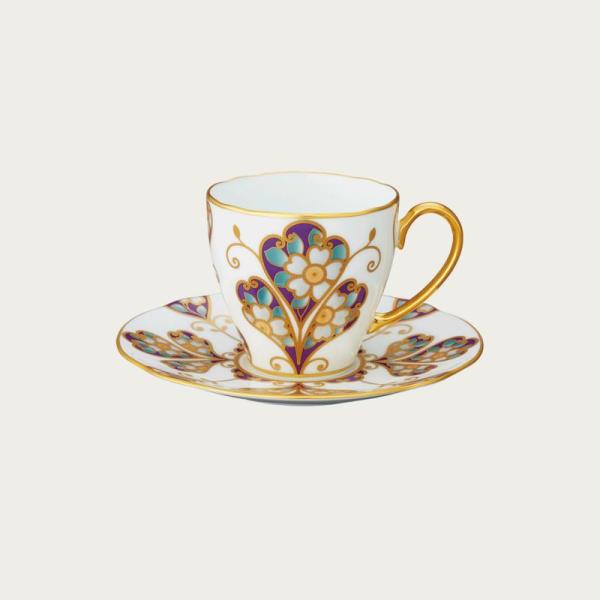 食器 カップ ノリタケ NORITAKE オマージュ コレクション コーヒー碗皿（雲母金彩花文）
