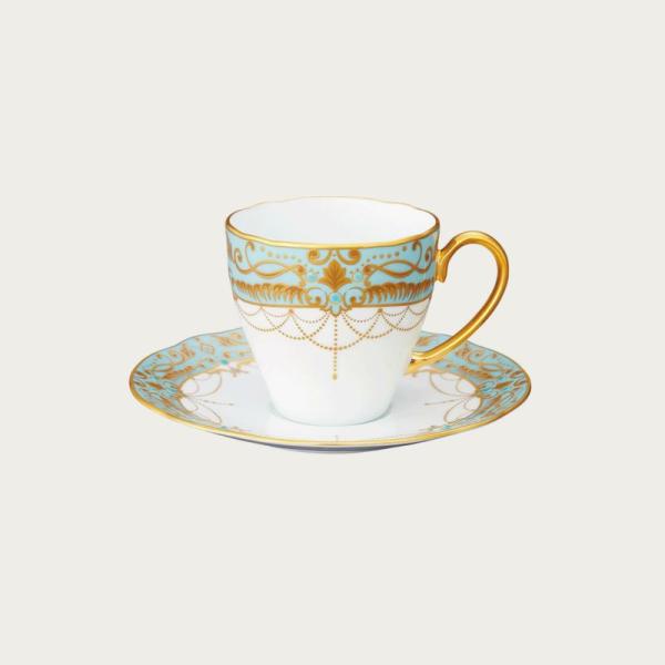 食器 カップ ノリタケ NORITAKE オマージュ コレクション コーヒー碗皿（藍白絵唐草文）