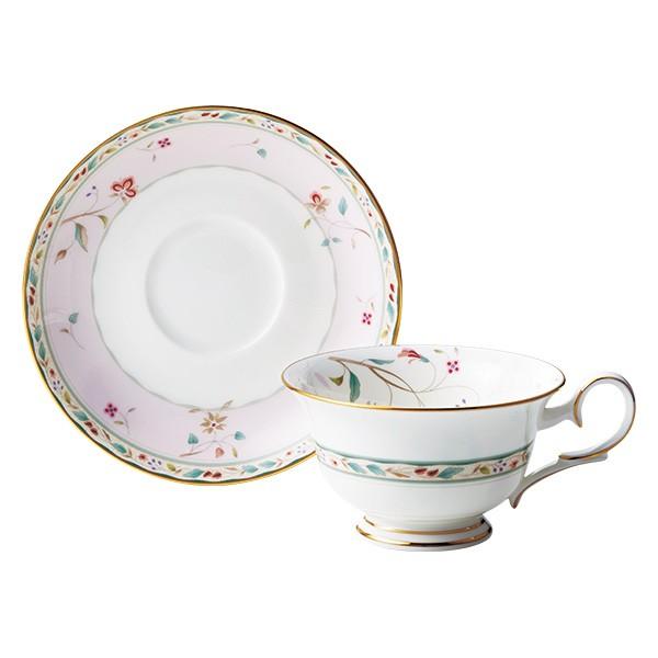 食器 カップ ノリタケ NORITAKE 花更紗 ティー・コーヒー碗皿（ピンク）